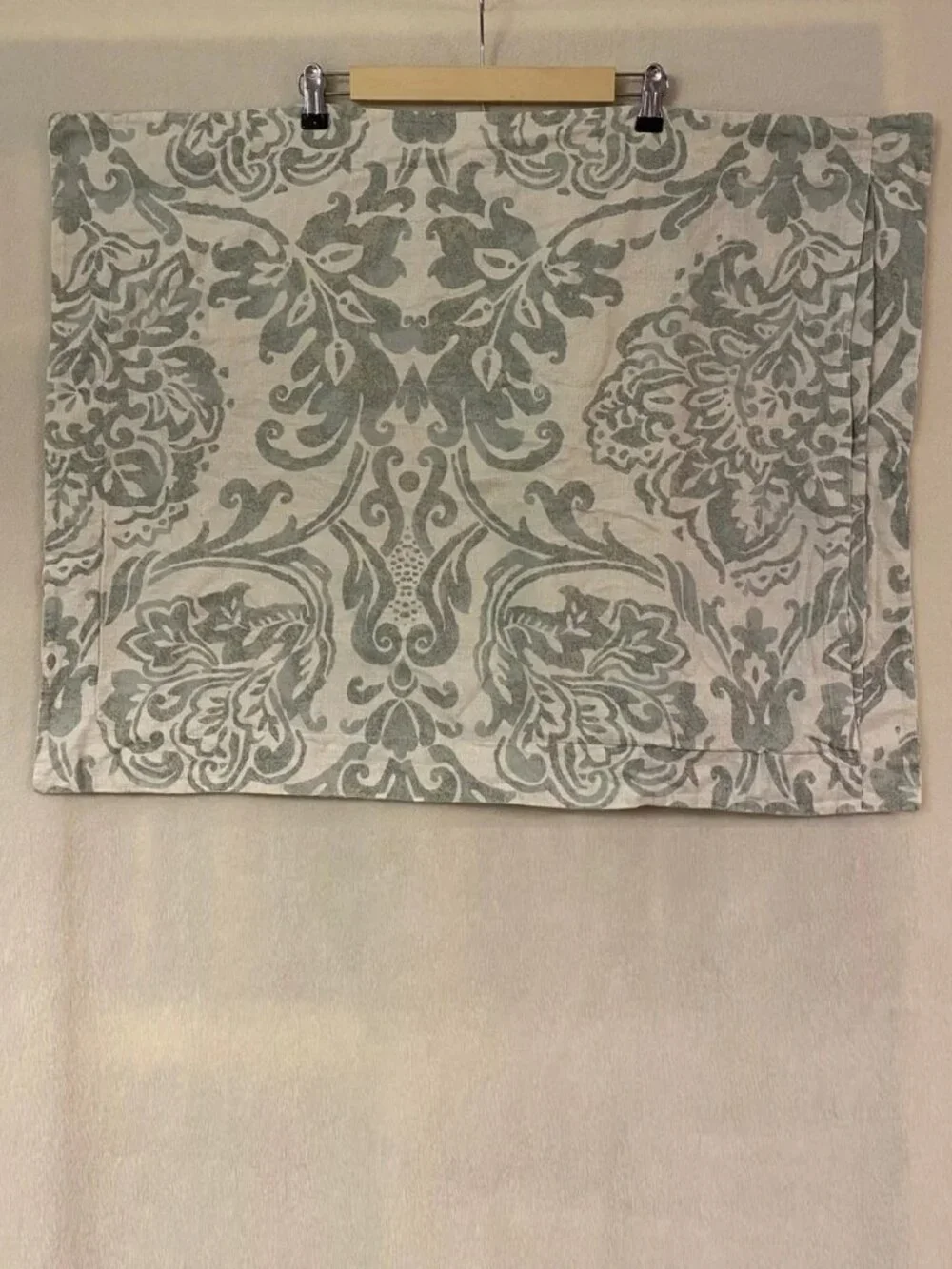 Restoration Hardware blue green Italian Fiore flora 100% cotton standard sham
